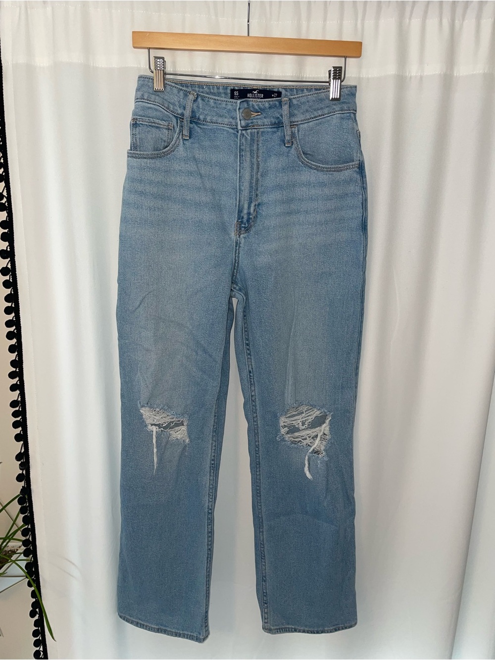 Hollister ultra high rise dad jeans women’s 5 S w 27 denim distressed jean